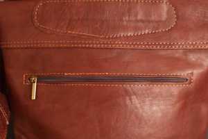 Elite Class Genuine Leather <b>Roll</b> Top <b>Backpack</b> Full Grain Cowhide Travel Bag Custom Luxury Fashion Rucksack LRTB-0139 - Product Image 3