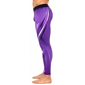 Leggings de compression sportifs pour hommes, pantalons d'entraînement personnalisés pour la gym, évacuation de l'humidité, course à pied, fitness, vente en gros, fournisseur OEM - Product Image 2