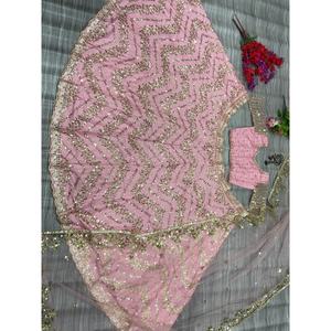 Vestido de noche de trabajo multihilo de diseñador Hermosa ropa de fiesta Lehenga Choli - Product Image 3