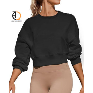 เสื้อฮู้ดครอปผ้าฟลีซสำหรับผู้หญิง พิมพ์ลายโลโก้ - Product Image 5