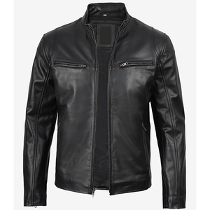 Chaqueta de Cuero Vacuno Negro Original de Moda 2026 OEM para Hombre, con Bolsillos con Cremallera, 100% Alta Calidad, MOQ Bajo, Chaqueta de Moda de Invierno - Product Image 3