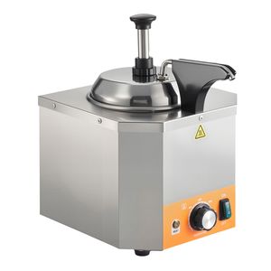 Dispenser Elettrico Commerciale per Formaggio da 2.4L, in Acciaio Inossidabile, Riscaldato, con Temperatura Regolabile 86-230F, Attrezzatura per Mantenimento Caldo - Product Image 1