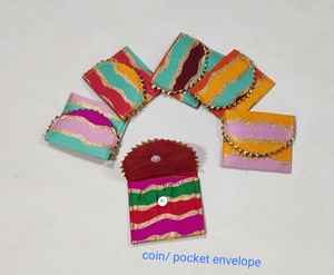 Bolsitas tradicionales para monedas en varios colores Lehriya Gotta Patti para bodas, pooja, regalos, recuerdos de fiestas indias - Product Image 5