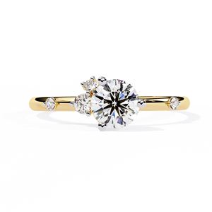 Rose Gold Oval Cut Diamond Engagement <b>Ring</b> Three Stone Bridal Band Prong Set Jewelry for Women - Product Image 4