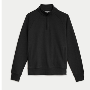 Sudadera con cremallera de cuarto de cuerpo de alta calidad, personalizada, lisa, de peso pesado, con media cremallera, de manga larga, profesional - Product Image 6