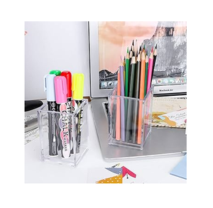 Porte-stylos multifonction en acrylique, porte-stylos de bureau avec logo personnalisé, fournisseur en gros de porte-stylos en acrylique - Product Image 1