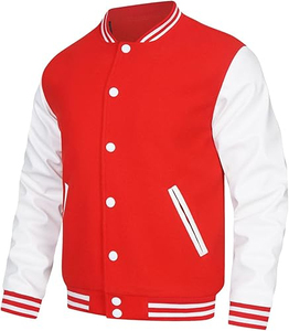 Customized Wholesale Mens Stand Collar Breathable Windproof Varsity <b>Jackets</b> <b>Jacket</b> for Men Winter <b>Warm</b> Outdoor Bomber Coat - Product Image 2
