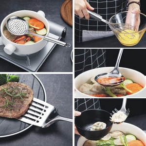 Ensemble de 2 spatules de cuisine/ustensiles de service et de cuisson en acier inoxydable - Product Image 4