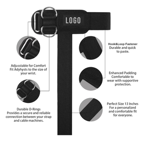 Sangles de poignet pour la musculation et le powerlifting, sangles d'entraînement de force avec design respirant et antidérapant pour un usage unisexe - Product Image 5