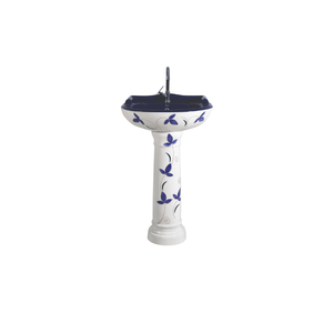 Best in Quality Hot Selling Home and Hotel Use White Color Ceramic Material Bathrooms Wash <b>Basin</b> Pedestal from Indian Exporter - Product Image 1