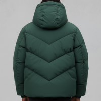 Blouson d'hiver personnalisé pour homme, col montant, design à capuche, rembourrage doux, toile imperméable, respirante, antibactérienne, anti-UV