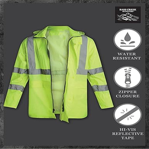 Veste de travail d'hiver pour hommes personnalisée, haute visibilité, réfléchissante, à capuche, avec logo personnalisé, en spandex/polyester - Product Image 5