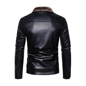 Leather Fur <b>Jacket</b> <b>for</b> <b>Men</b> – Winter <b>Shearling</b> Style - Product Image 2