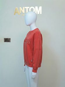 Sweat-shirts en coton à épaules tombantes Sweat-shirt unisexe en molleton Sweat-shirt personnalisé pour femmes Sweat-shirt à col rond - Product Image 3