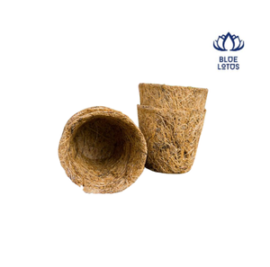 Pots à fleurs en fibre de coco Blue Lotus, biodégradables, écologiques, pour usage en jardin, non enduits, design carré, vintage classique - Product Image 1
