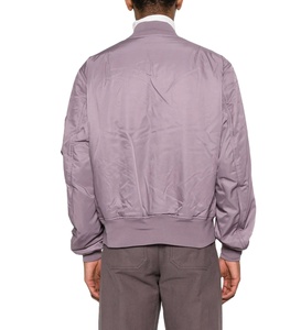 Chaqueta de invierno de alta calidad personalizada al por mayor para hombre, chaqueta de bombardero de nailon con forro de satén informal de Color sólido para hombre - Product Image 6
