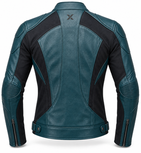 Blouson de moto en cuir extensible |   Teal, noir, bordeaux, camel |   Fabricant OEM ODM |   Qualité de conception haut de gamme |   Vêtements de course | - Product Image 2
