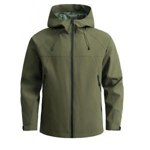 Chaqueta Cortavientos Unisex de Lona Recubierta, Impermeable, Transpirable, con Cuello Alto, Ligera, con Cierre, para Pesca y Senderismo al Aire Libre - Product Image 2