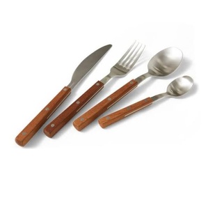 Vaisselle en bois, cuillères en bois pour restaurants et hôtels, ensemble de cuisine en bois pour la table, cuillère et fourchette en bois écologiques - Product Image 1