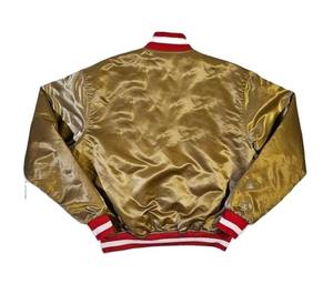 High Quality Satin Varsity Jackets Breathable Plus Size Varsity Style Fabric Satin Baseball Jacket - Product Image 5