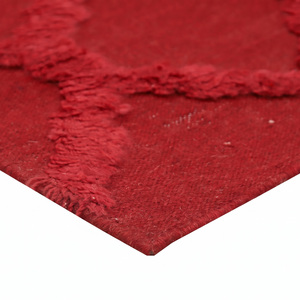 <b>Red</b> <b>Wool</b> Raised Moroccan Trellis Lattice Rug Eco-Friendly Non-Slip Modern Design for Bedroom Living Room Hotel Bathroom - Product Image 6