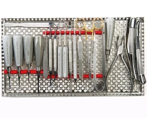 Kit d'instruments dentaires manuels de classe II BK Industries pour l'extraction dentaire, poignée moletée argentée, 12 positions de mâchoires - Product Image 1