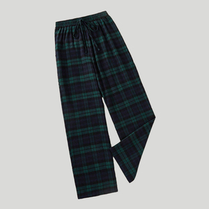 Pantalon de pyjama décontracté en flanelle pour homme, de haute qualité, à carreaux, avec cordon de serrage et poches, vente en gros - Product Image 1