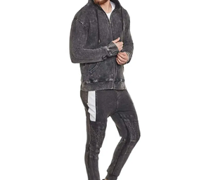 Chándal para hombre con efecto acid wash, cómodo, transpirable, totalmente personalizable, de calidad premium, a un precio razonable. - Product Image 3