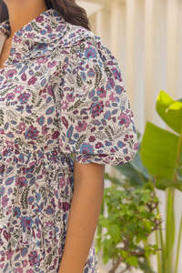 VESTIDO MEDIOSO DE ALGODÓN BLANCO PARA MUJER, VESTIDO CÓmodo Y TRANSPIRABLE - Product Image 3