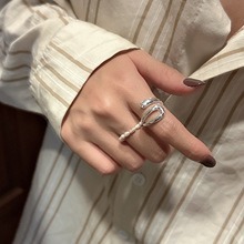 S925 sterling silver Korean fashion niche design U-shaped ring Korean style niche design ring wholesale - Product Image 2