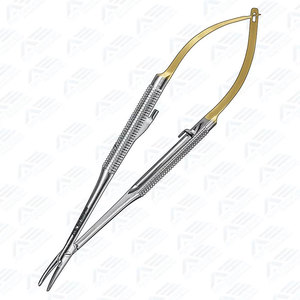 Porte-aiguilles de micro-chirurgie Barraquer, instruments médicaux, porte-aiguilles micro Barraquer courbé ophtalmique - Product Image 2