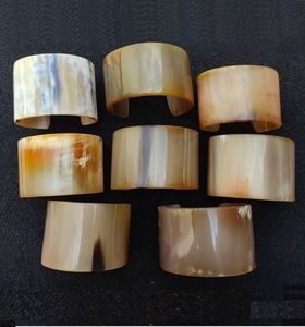 Juego de Brazaletes Étnicos Modernos para Hombre, de Cuerno Natural, Color Bronce, Chapados en Oro, Joyería para Aniversario - Product Image 3