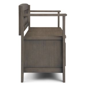 Amherst Farmhouse Grey <b>Entryway</b> Storage <b>Bench</b> Stylish Patio Furniture - Product Image 6