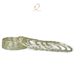 Bracelets en verre goutte de pluie de style cachemire, plaqués or, avec perles de cristal blanc ivoire, tendance, pour femmes, bijoux de mariage et de fête - Product Image 5