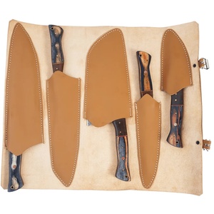 ชุดมีดทำครัวเหล็กดามัสกัส 5 ชิ้น ผลิตด้วยมือ 67 ชั้น สำหรับมือซ้ายและขวา ด้ามไม้เป็นมิตรกับสิ่งแวดล้อม - Product Image 5