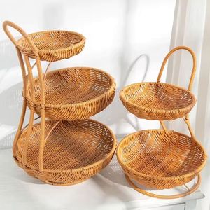 Wholesale Natural <b>Wicker</b> Rattan <b>Basket</b> With Lid Handmade <b>Storage</b> Organizer Home Kitchen Bathroom Decorative Home <b>Basket</b> - Product Image 5