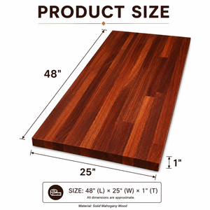 Custom Mahogany Wood Countertop Solid Hardwood Kitchen <b>Island</b> Top OEM ODM Manufacturer Solid Wood Countertop - Product Image 2