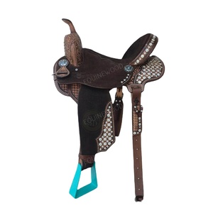 Premium Western Show Sillín hecho a mano de cuero genuino Ligero y cómodo para montar en un rodeo Performance - Product Image 1