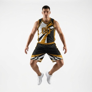 Premium Custom Sublimation Basketball Uniform Full Kit Breathable Mesh Team Basketball Jersey Reversible <b>Athletic</b> Shorts - Product Image 6