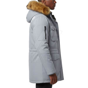Parka longue pour homme, veste chaude isolée à capuche, manteau d'extérieur pour temps froid, parka pour homme - Product Image 5