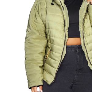 Chaqueta acolchada personalizada para mujer Nuevo diseño Logotipo personalizado Invierno 2023 Ropa de abrigo a prueba de viento con cuello levantado a la moda - Product Image 6