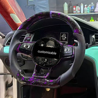 Volant en carbone forgé violet personnalisé pour Volkswagen Polo Passat Golf7 MK7 GTI GTD GTE, mise à niveau du modèle ancien vers le nouveau, plug and play