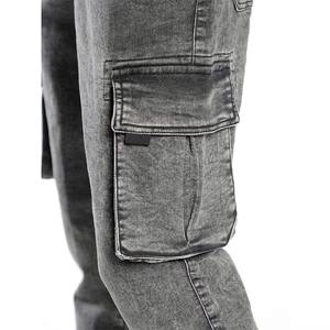 Manufacturer Custom Men's Cargo Jeans High Quality <b>Slim</b> Fit Jeans Men Streetwear Plus Size Acid Washed Denim Jeans for Men - Product Image 5