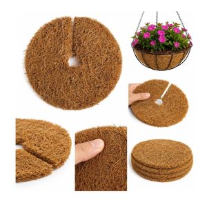 AQUA VRIKSHA Manta de Fibra de Coco 100% Natural de 6 Pulgadas |   Anillo de Cobertura para Plantas Biodegradable para Control de Malezas y Retención de Humedad - Product Image 2