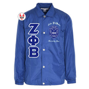 เสื้อแจ็คเก็ตปักลาย Zeta Phi Beta Sorority สำหรับผู้หญิง สไตล์กรีก แบบสั่งทำพิเศษ |   เสื้อแจ็คเก็ตโค้ชปักลาย ZPB Sorority สำหรับสุภาพสตรีแบบสั่งทำพิเศษ - Product Image 5