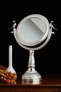 Silver Plated Decorated <b>Mirror</b> - Product Image 2