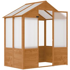 Serra in Policarbonato 6FT X 4FT X 7FT, Kit Serra per Hobby con Porta Bloccabile, Resistente al Vento Livello 5, Materiale in Vetro PE - Product Image 1
