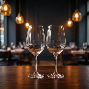 Copas de Vino de Borosilicato Hechas a Mano de 430 ml, Libres de Plomo, Transparentes, con Tallo, para Vino Tinto y Blanco, Reutilizables, Venta al Por Mayor - Product Image 4