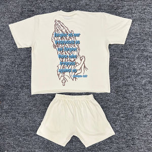 Nouveauté été, ensemble décontracté pour homme, respirant, short et t-shirt à manches courtes, ensemble uni, vêtements pour homme, ensemble deux pièces, streetwear - Product Image 2