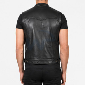 Chaleco de moto de calidad premium para hombre, sin mangas, con cremallera, estilo motociclista, para montar en moto, para trabajo al aire libre. - Product Image 4